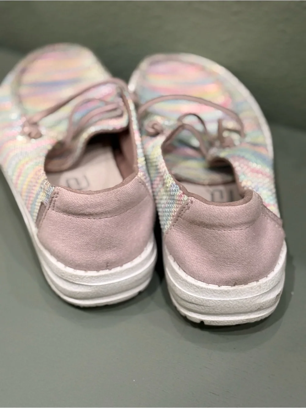 Hey Dude Kids Wendy Pastel Knit Slip-On‎ Shoes - Pink Multi
